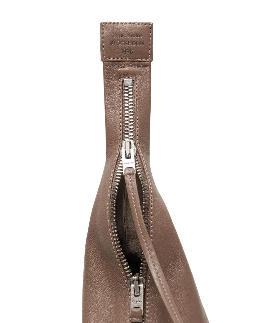 Acne Brown 100M Leather Zip Pumps