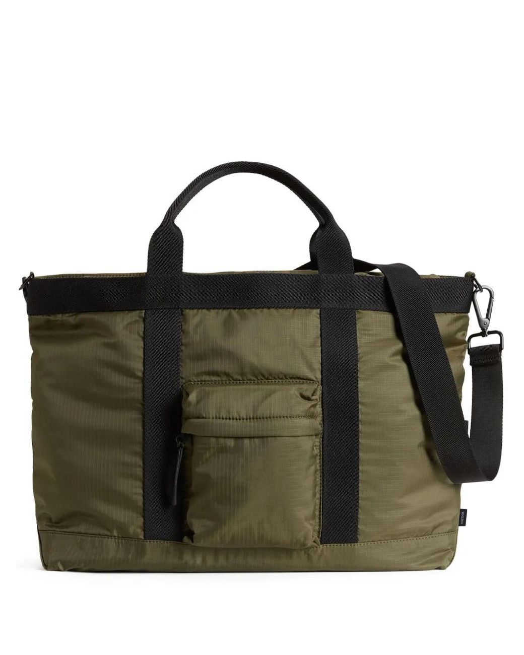 Woolrich Black Pouch-Pocket Tote Bag for men