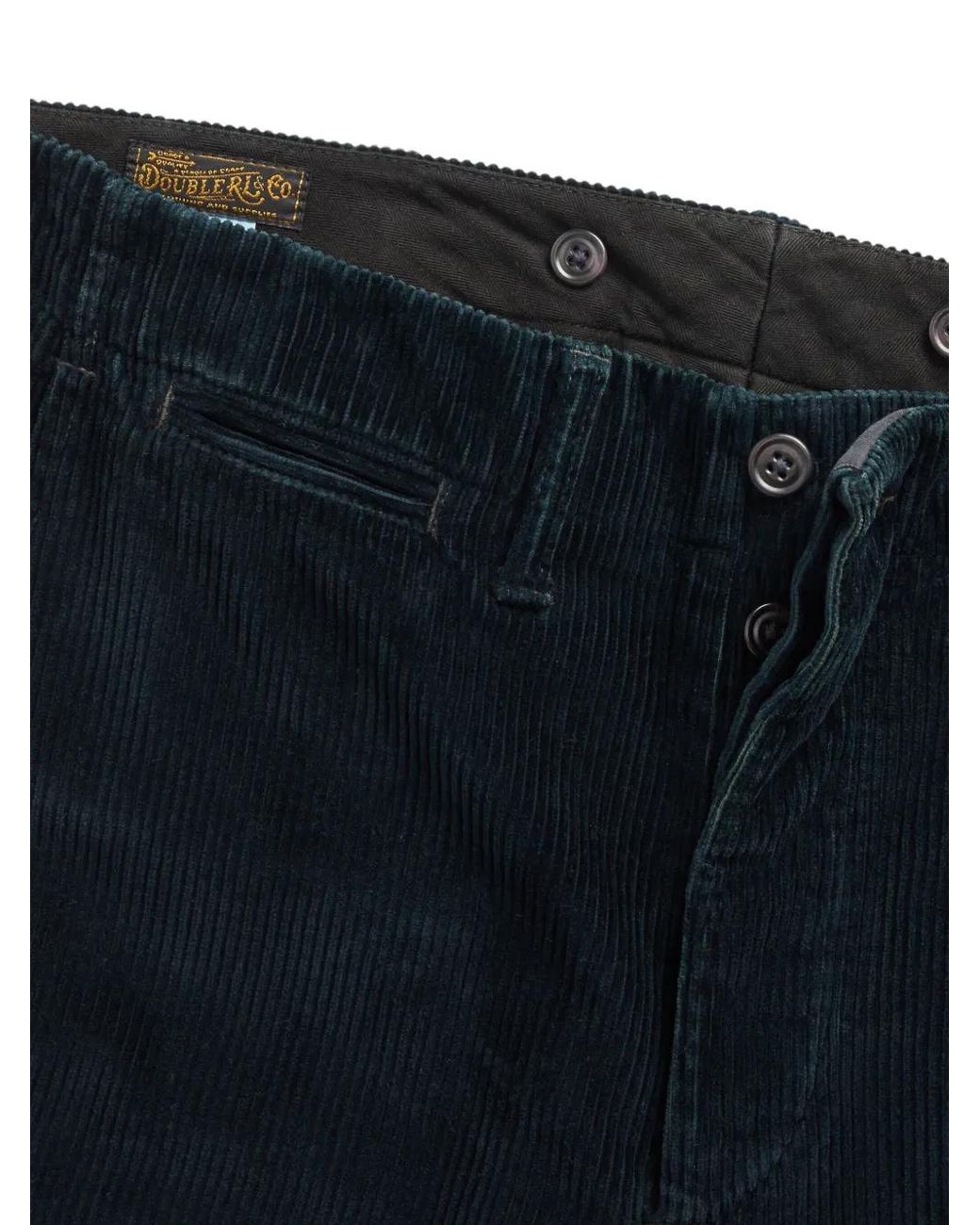 RRL Blue Corduroy Trousers for men