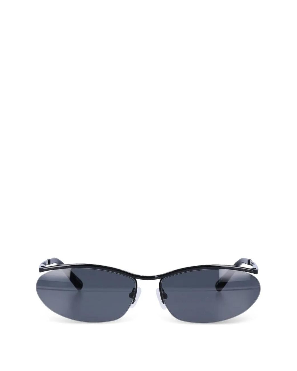 The Attico Blue Charlotte Oval-Frame Sunglasses