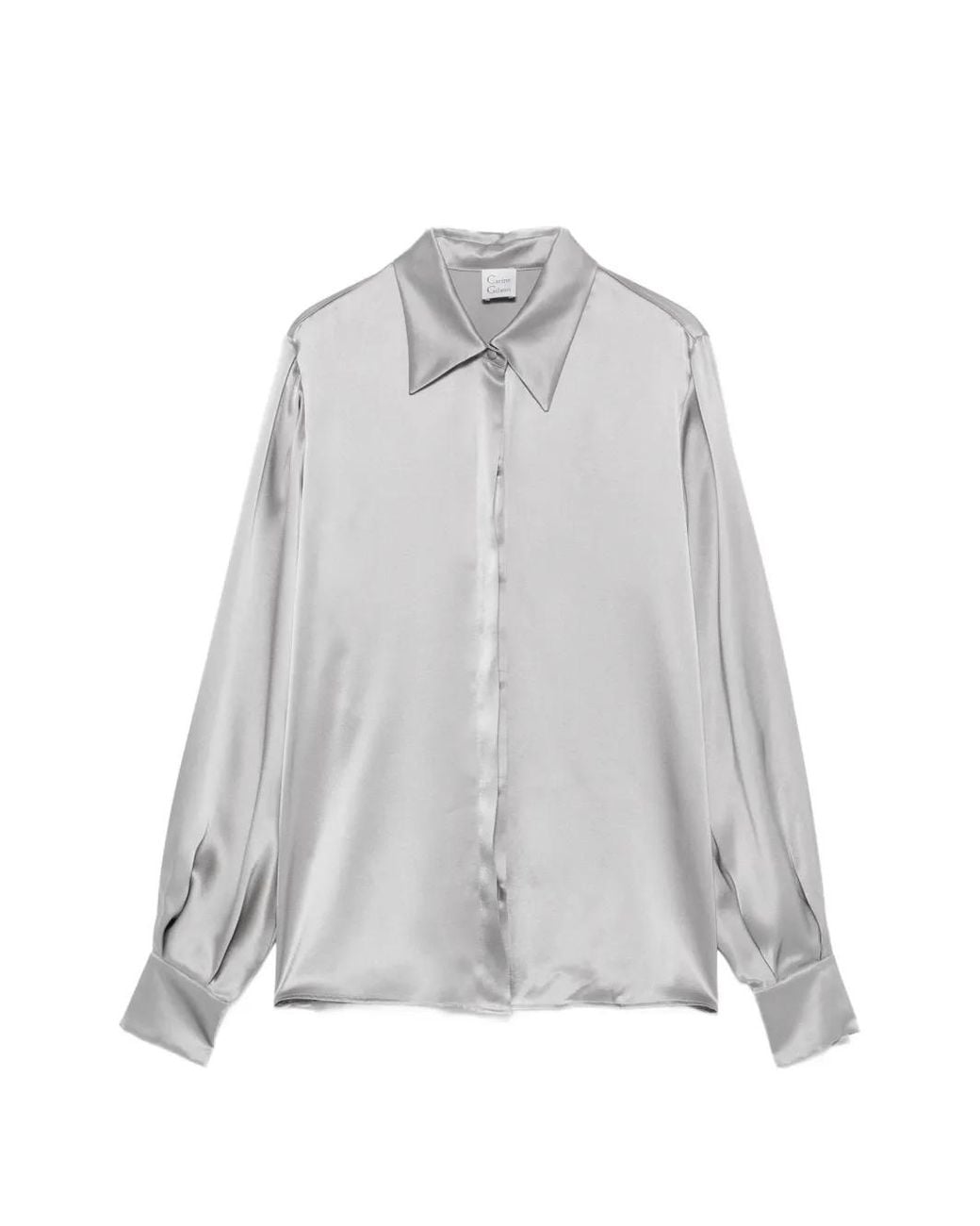 Carine Gilson Gray Silk Shirt