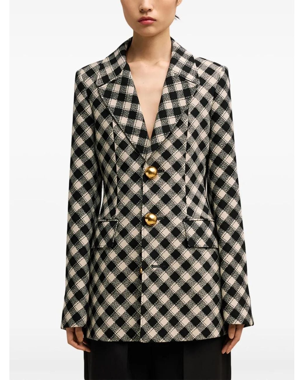 Giacca A Quadri di AMI in Black
