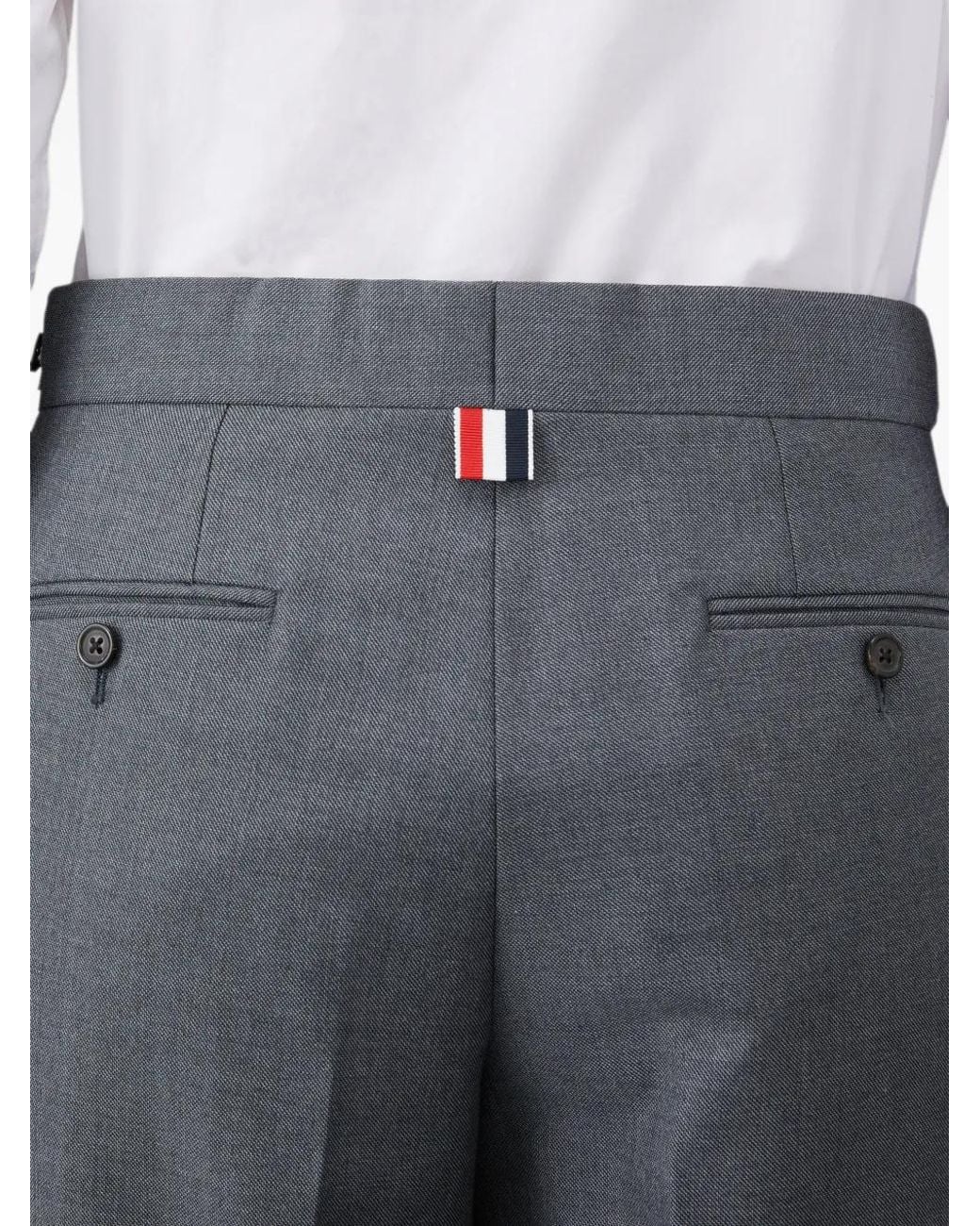 Thom Browne Gray 4-bar Cropped Trousers