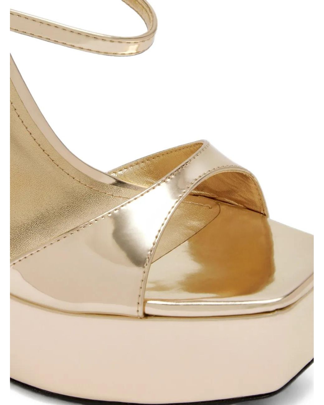 SCHUTZ SHOES Metallic-Effect Platform Sandals