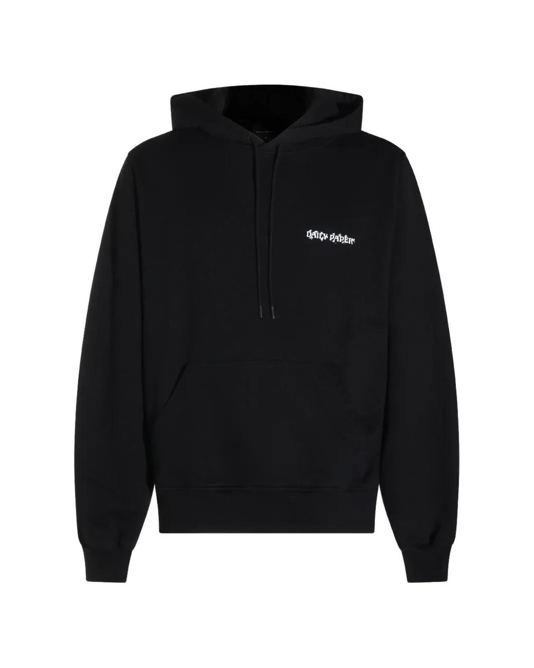 Daily Paper Black Wish Plant Shield Graphic-Print Drawstring Hoodie for men