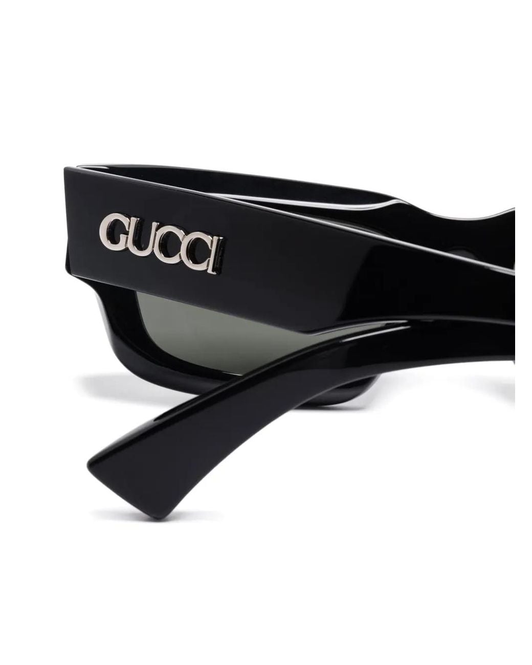 Gucci Black Rectangle-Frame Sunglasses for men
