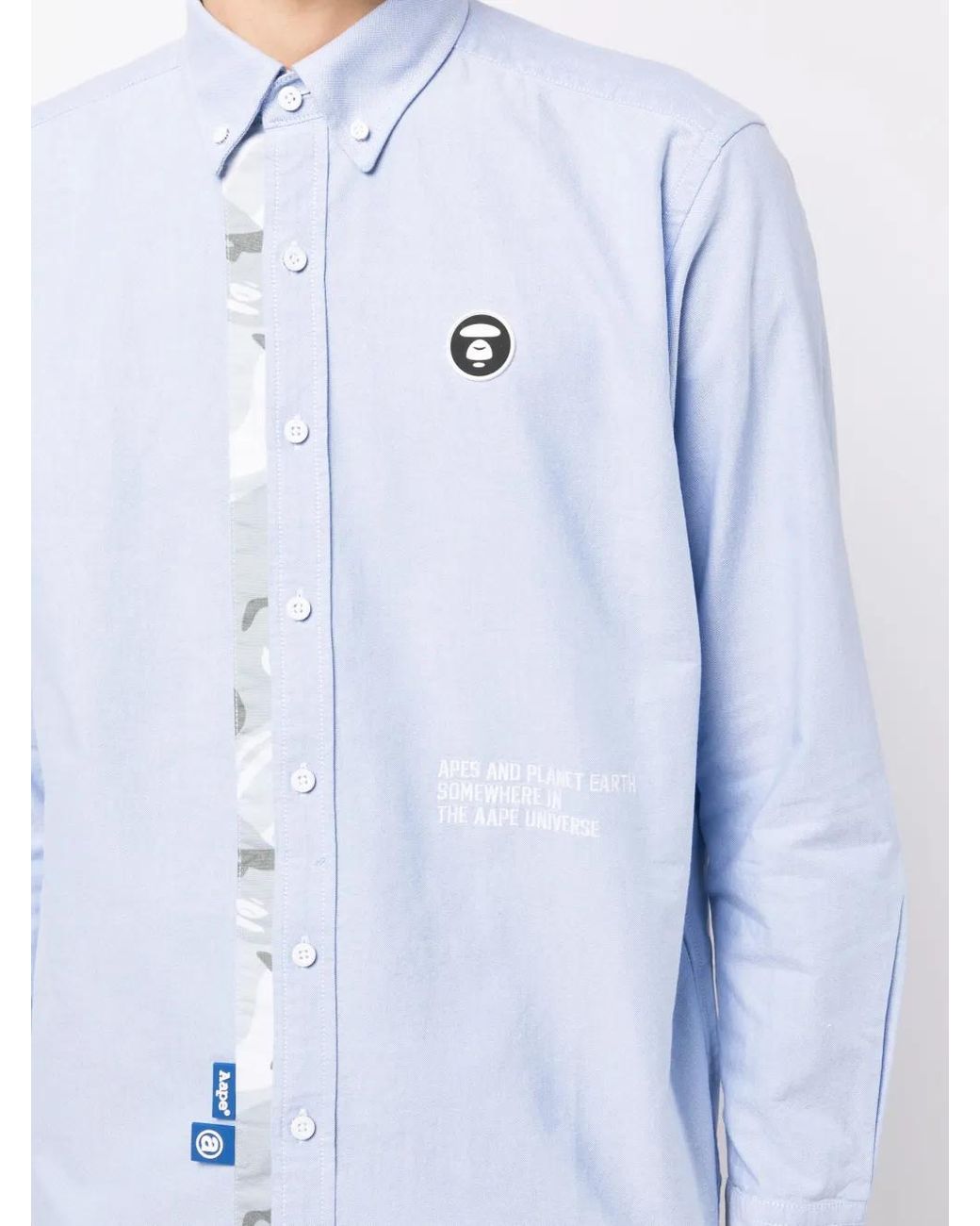 Aape By A Bathing Ape Hemd Mit Logo-Patch in Blue für Herren
