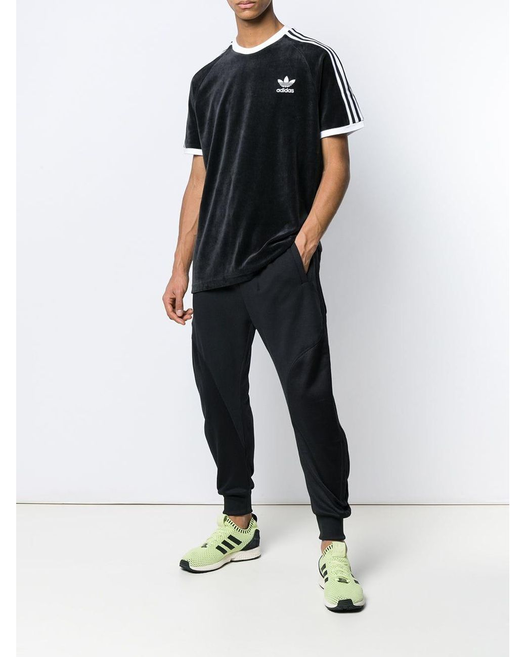 T-shirt Cozy en velours Velours adidas pour homme en coloris Noir | Lyst