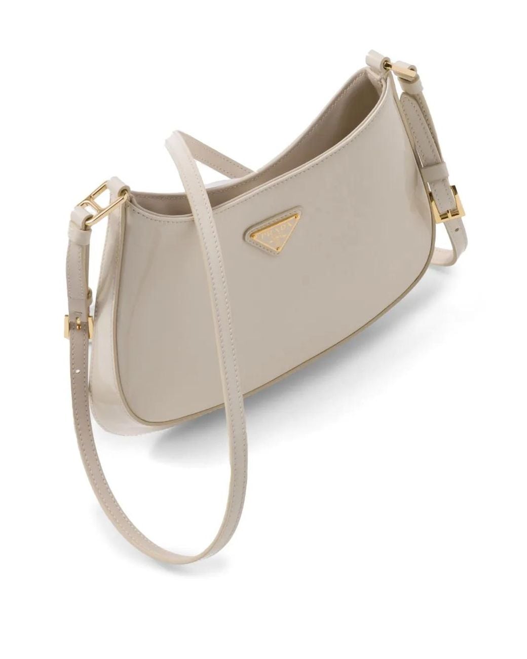 Prada White Cleo Schultertasche