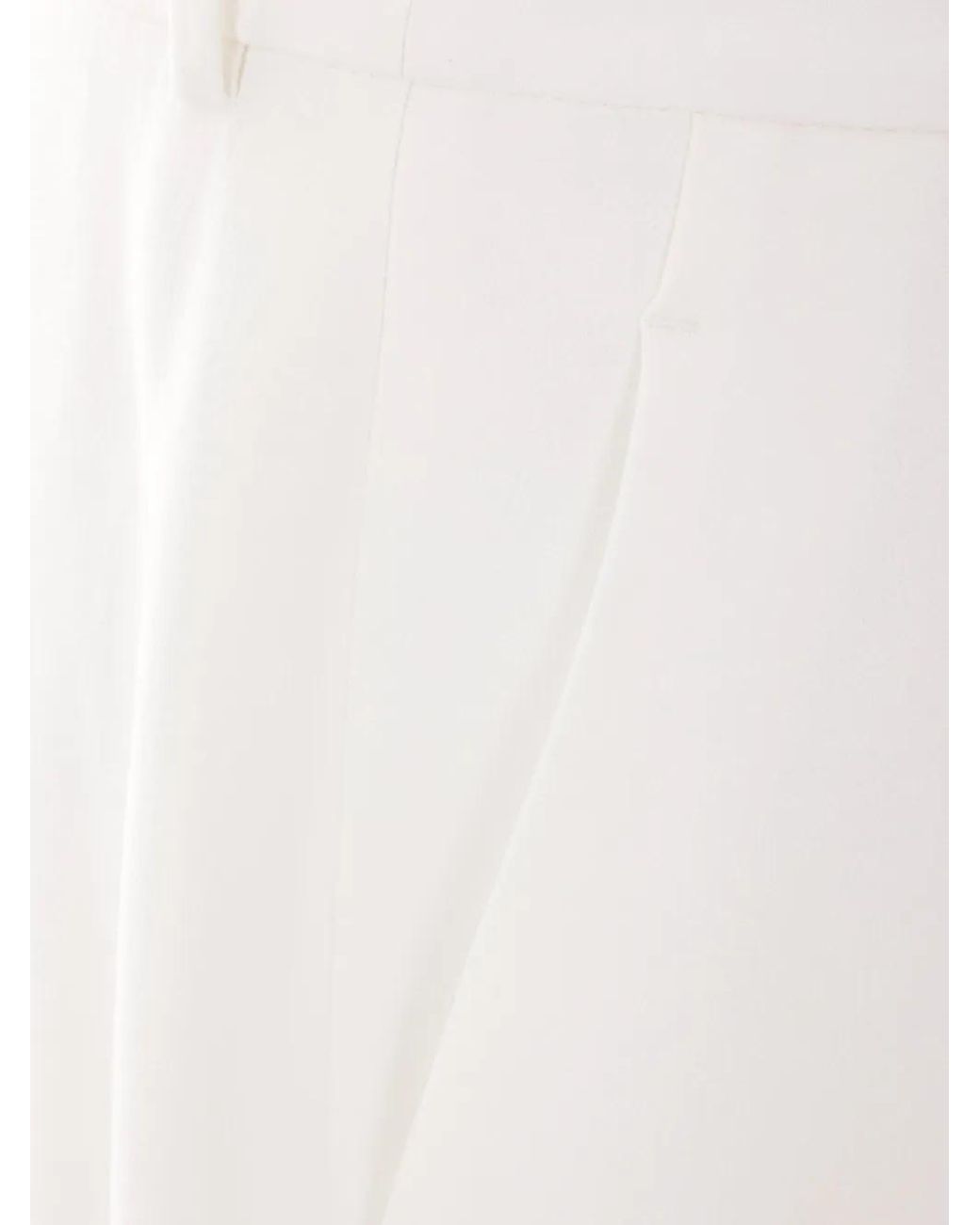 Ermanno Scervino White Crepe Trousers