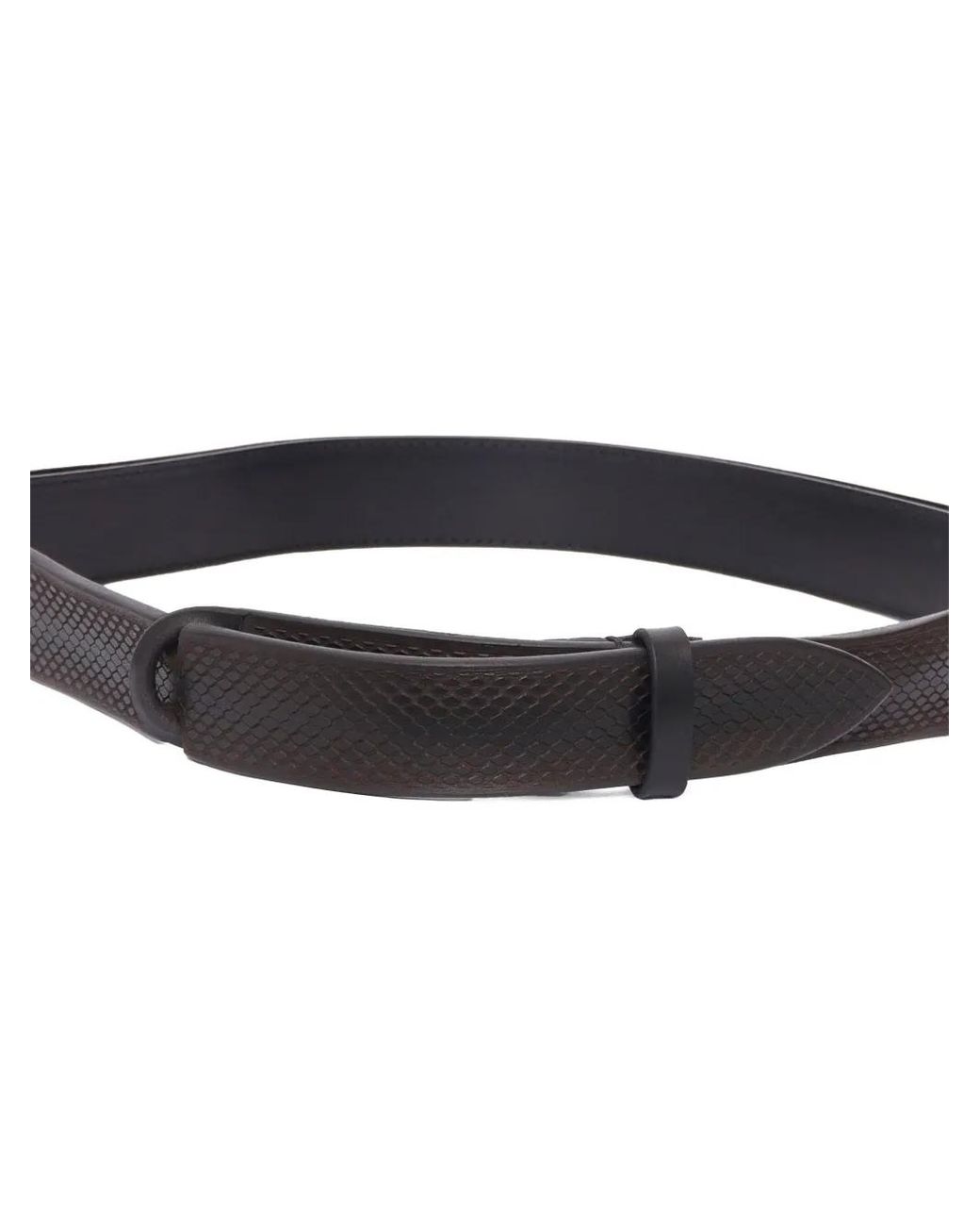 Orciani White Textured Belt for men