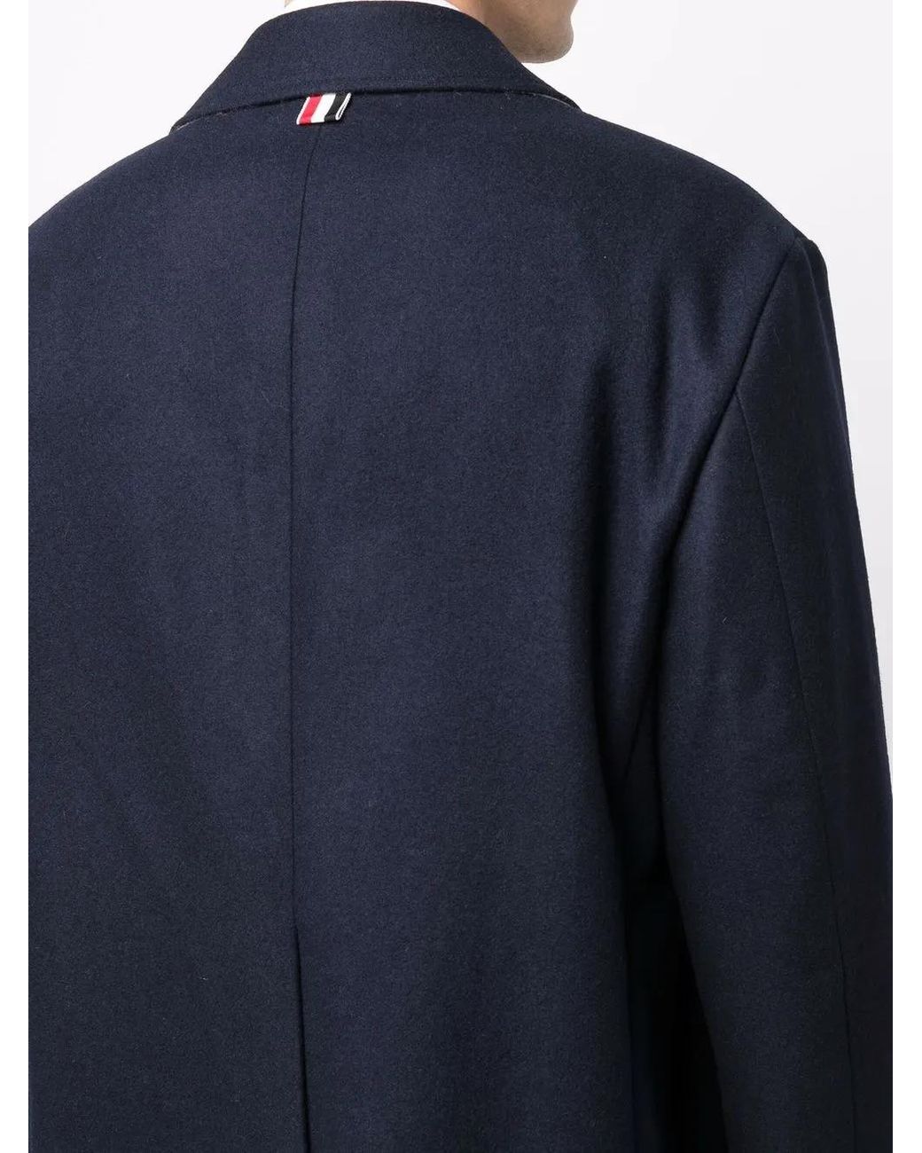 Thom Browne Blue Single-Breasted Coat for men