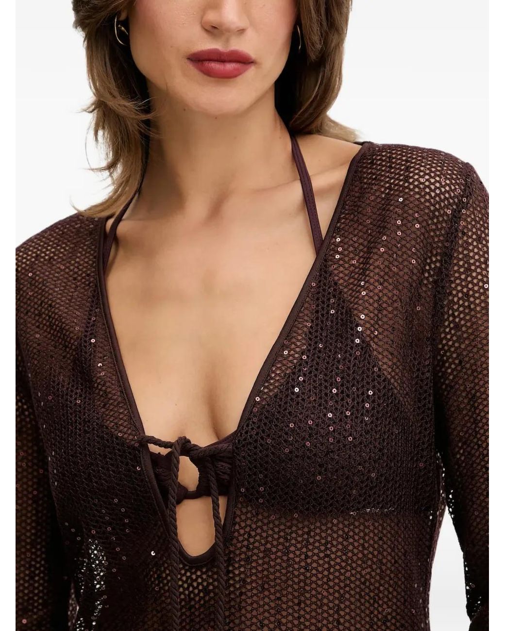 Karl Lagerfeld Black Long-Sleeve Dress