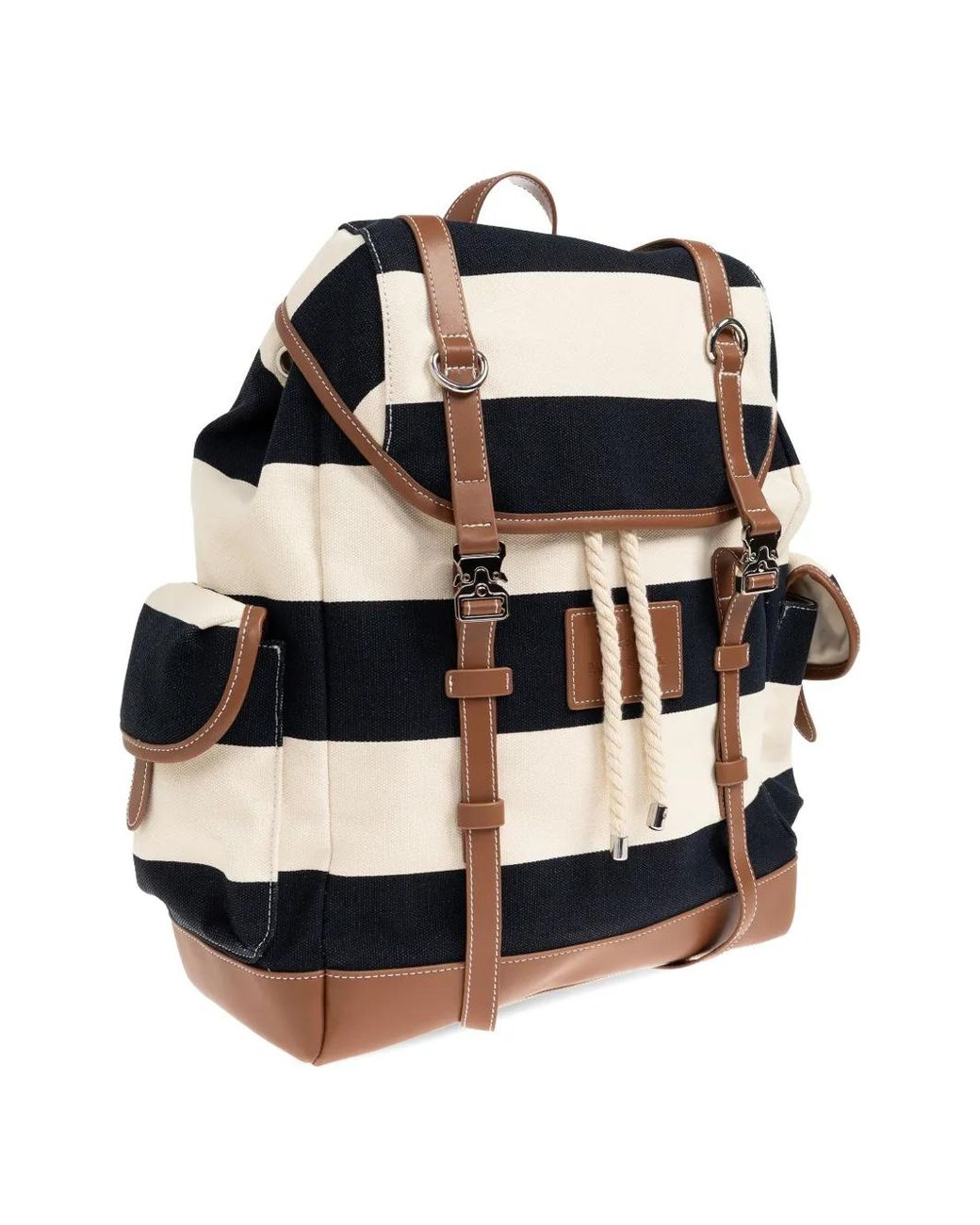 Zaino A Righe Con Coulisse di Paul & Shark in Black da Uomo