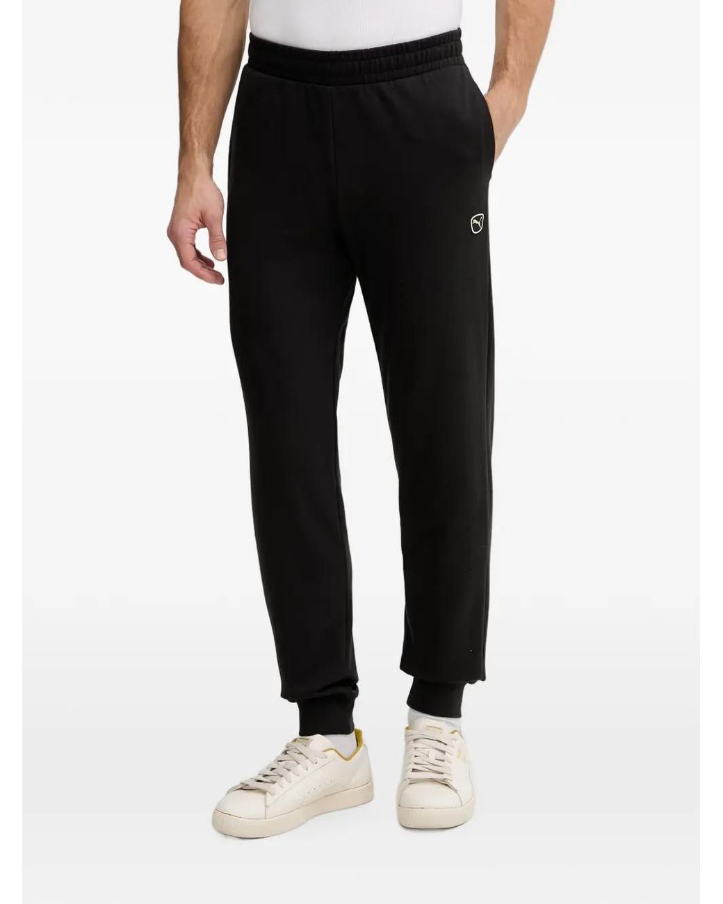 PUMA Essentials Elevated Logo-Patch Tracksuit Set in het Black voor heren