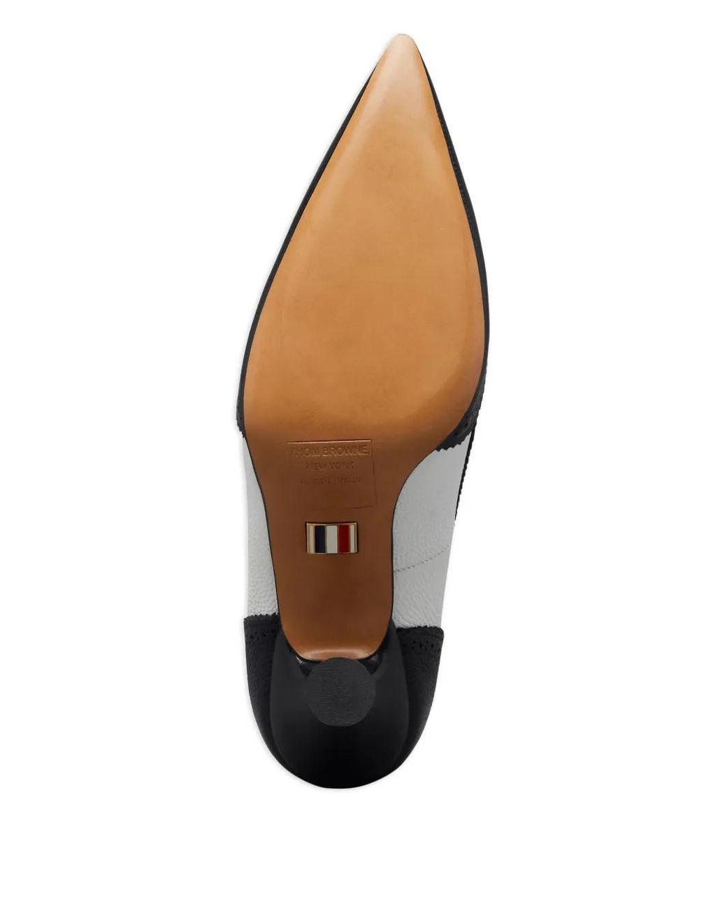 Thom Browne Black Pebble-Grain Wingtip Pumps 90Mm