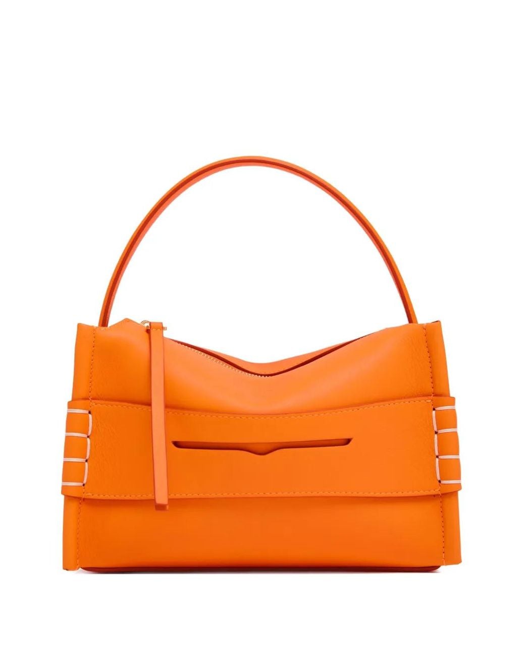 J.W. Anderson Orange Small Loafer Leather Shoulder Bag