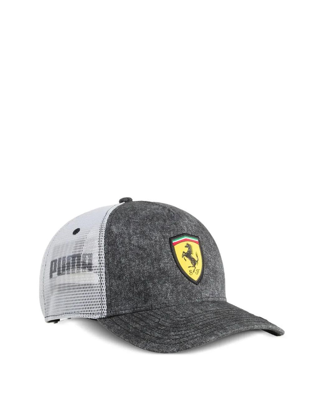 PUMA Gray X Ferrari Race Desert Sun Trucker Cap for men