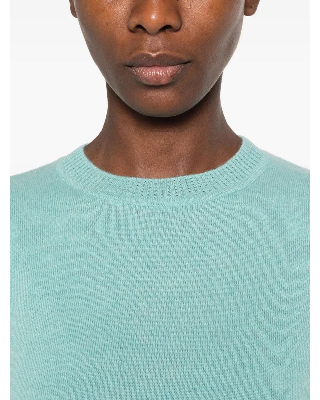 Pennyblack Green Ribbed-Trim Sweater