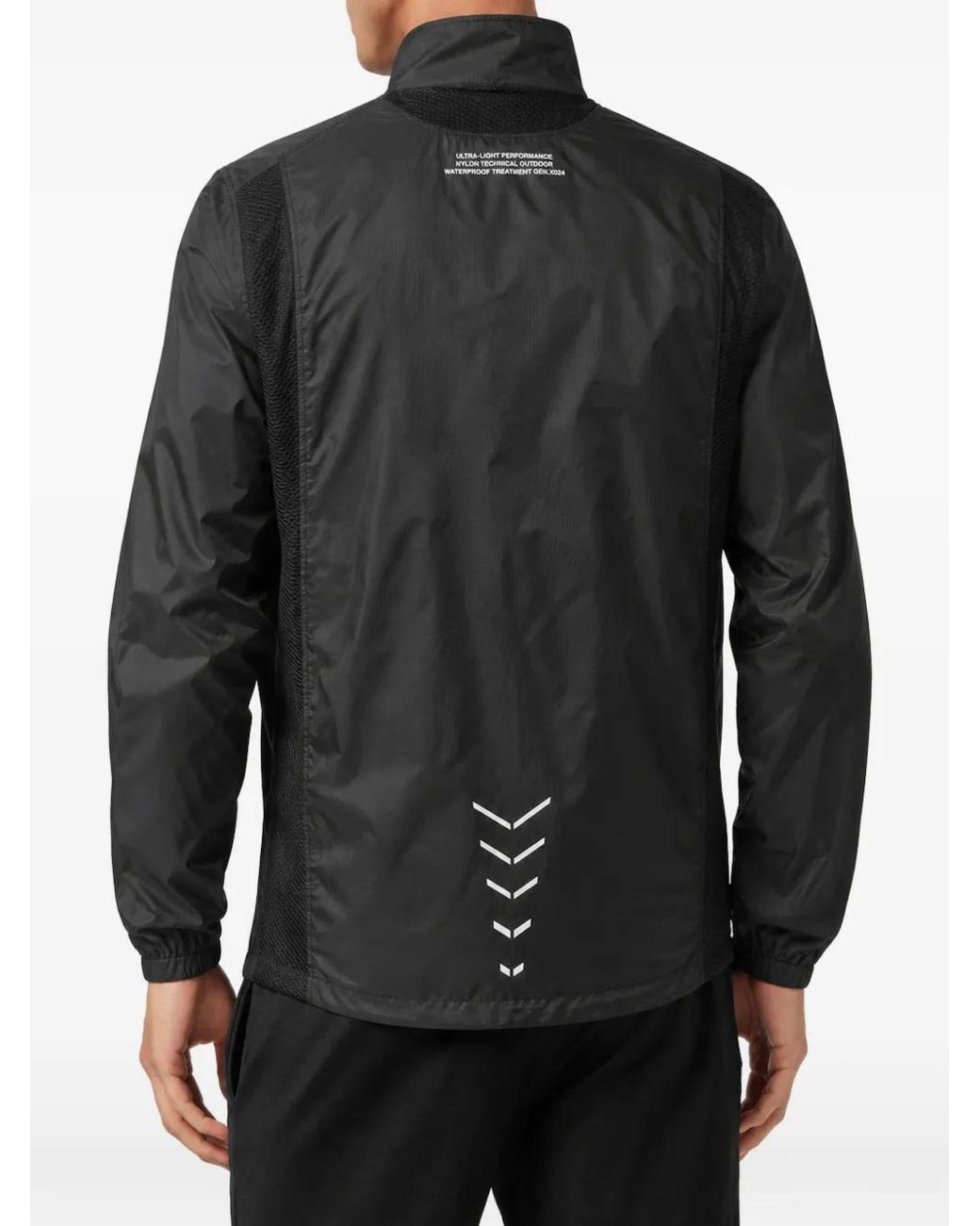 Philipp Plein Black Logo-Print Zip-Up Jacket for men