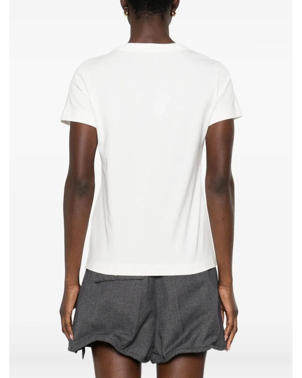 Pinko White T-Shirt With Love Birds Logo