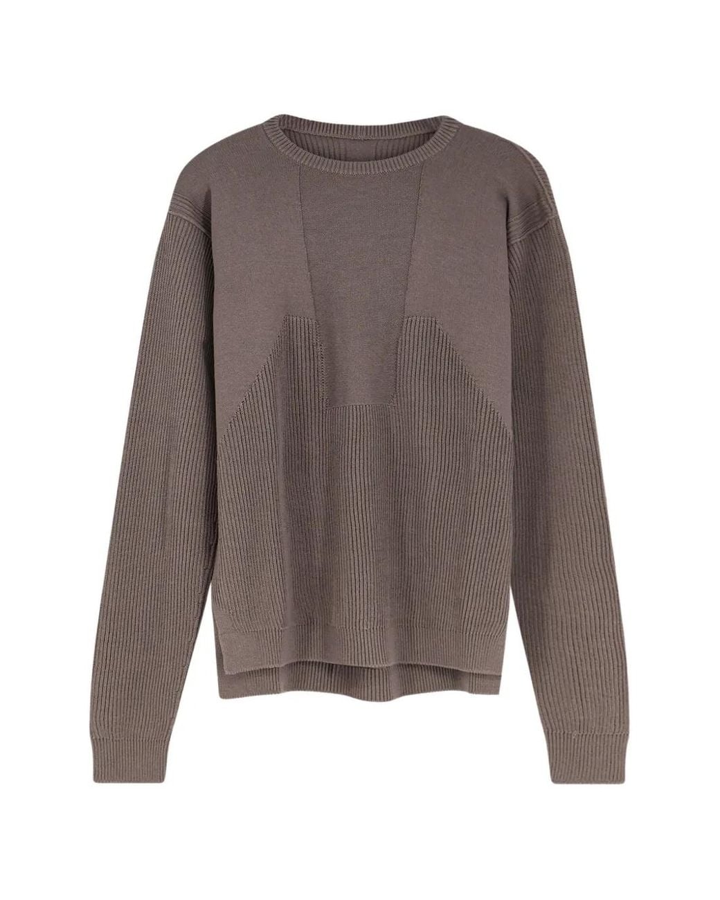 Rick Owens Brown Ribbed Knit Sweater for men