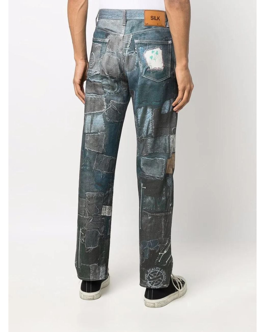 Jean À Détail De Patch Doublet pour homme en coloris Blue
