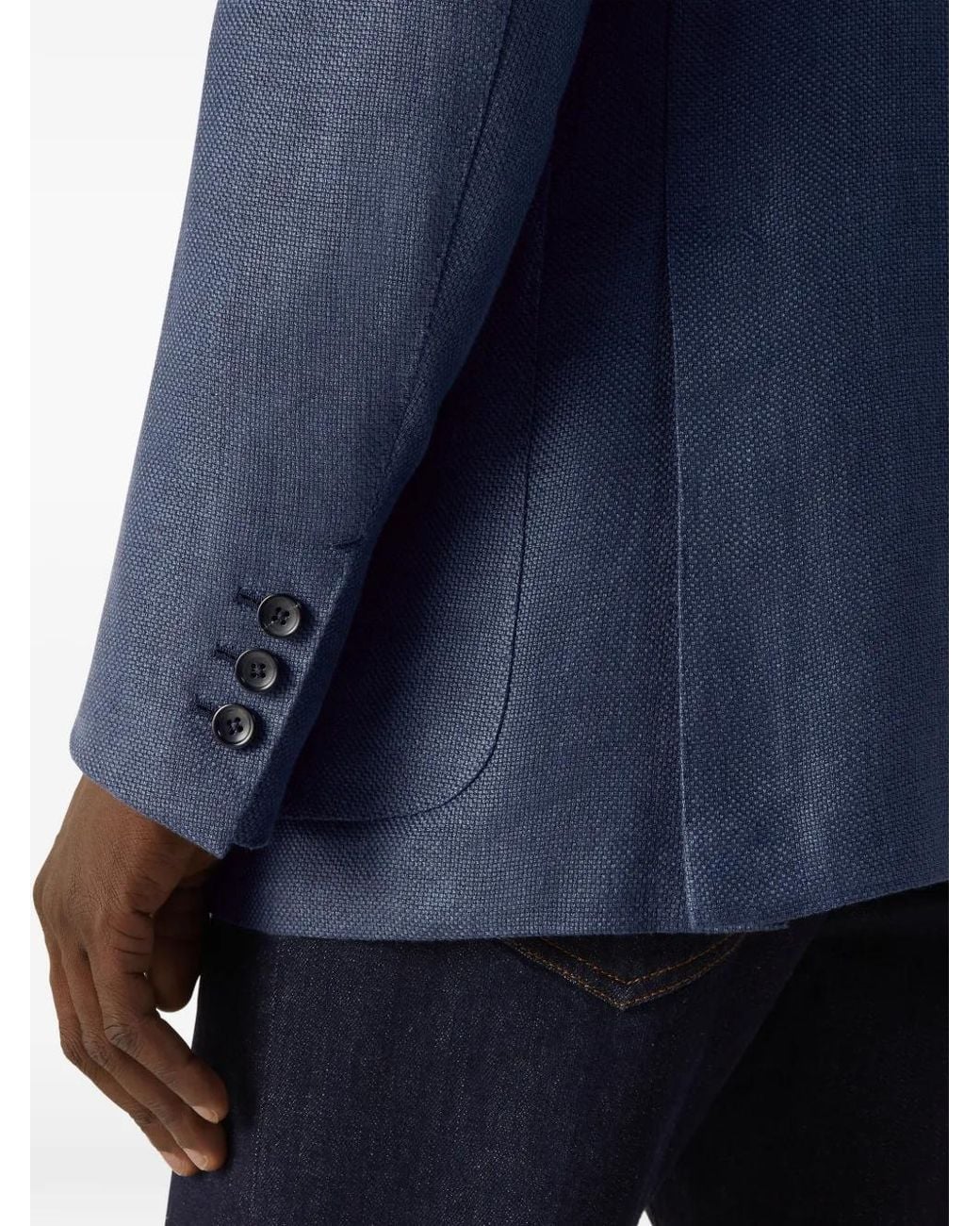 Zegna Blue Dark Coat for men