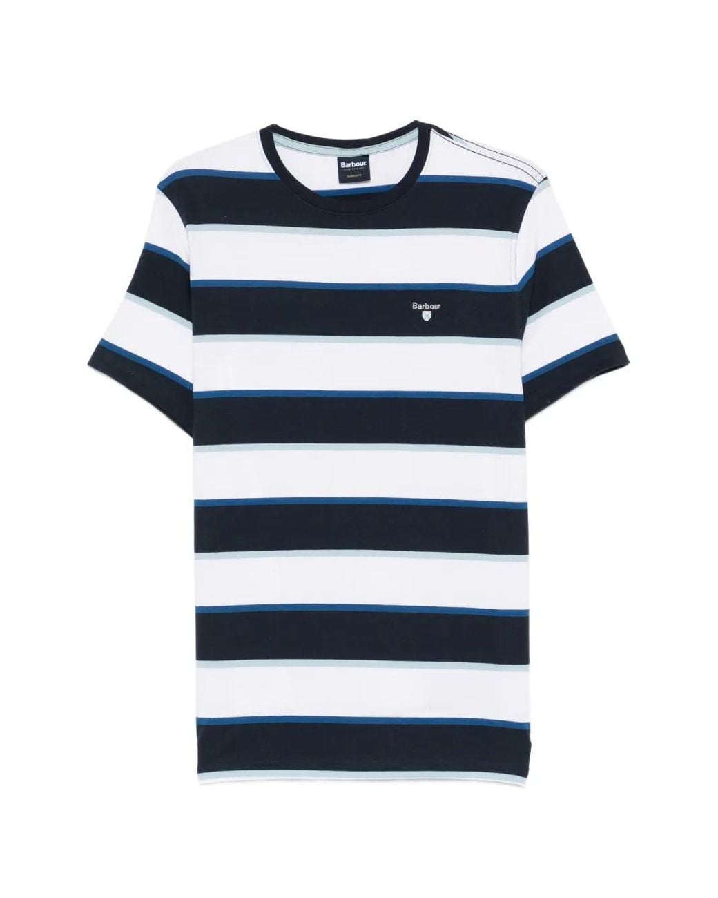 Barbour Blue Meldon Striped T-Shirt for men