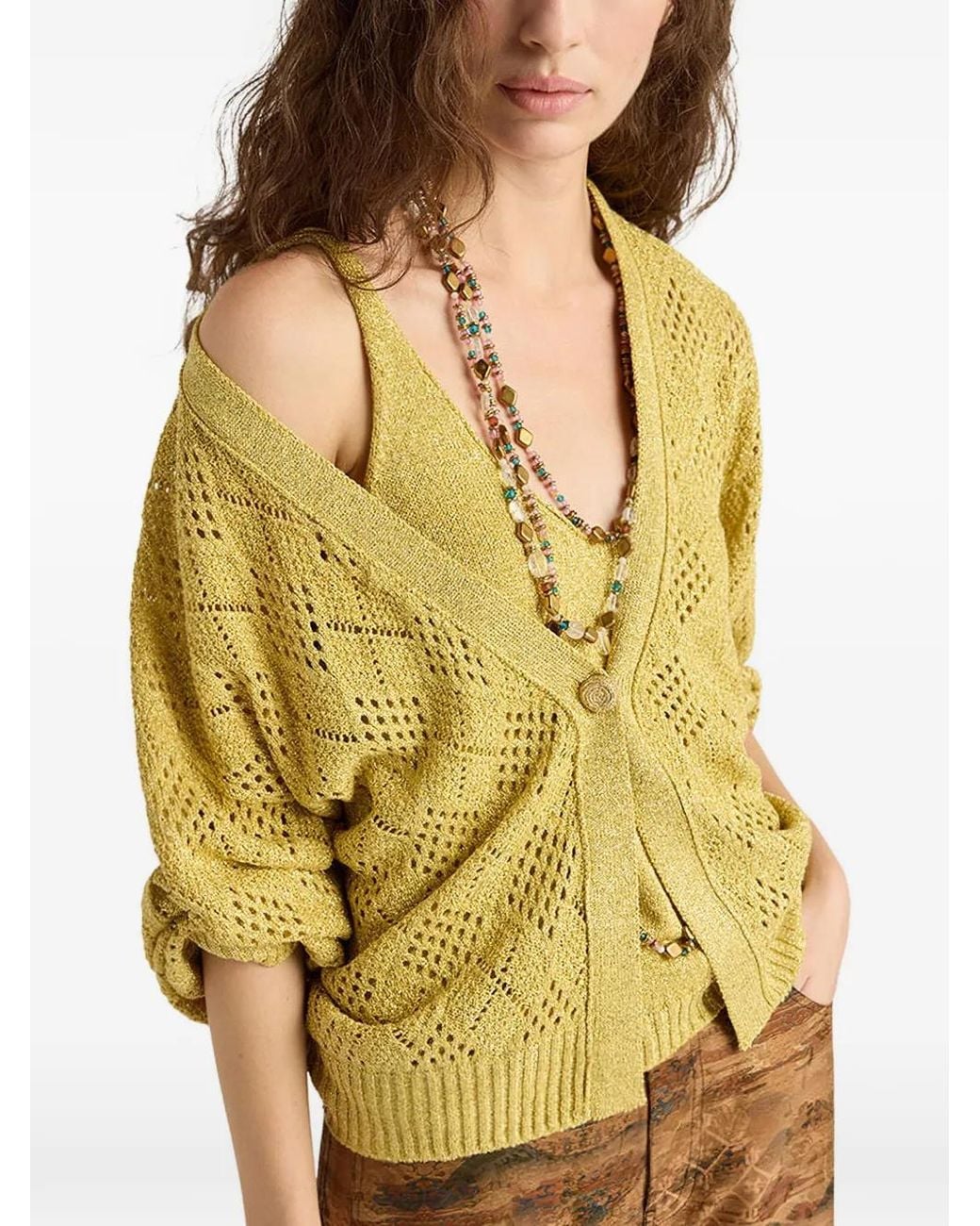 Momoní Yellow Lupinos Cardigan