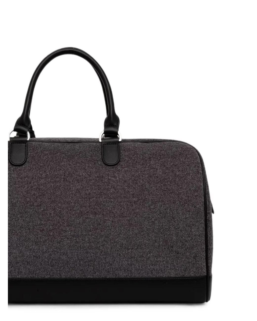 Karl Lagerfeld Black Logo-Patch Holdall for men