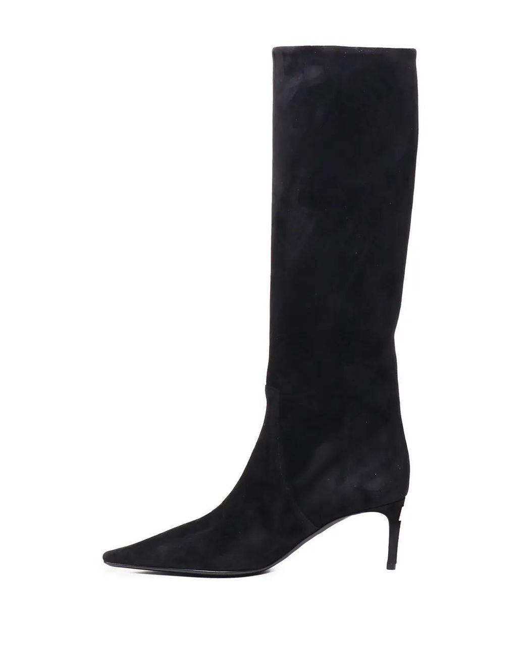 Dolce & Gabbana Black 70Mm Suede Knee-High Boots