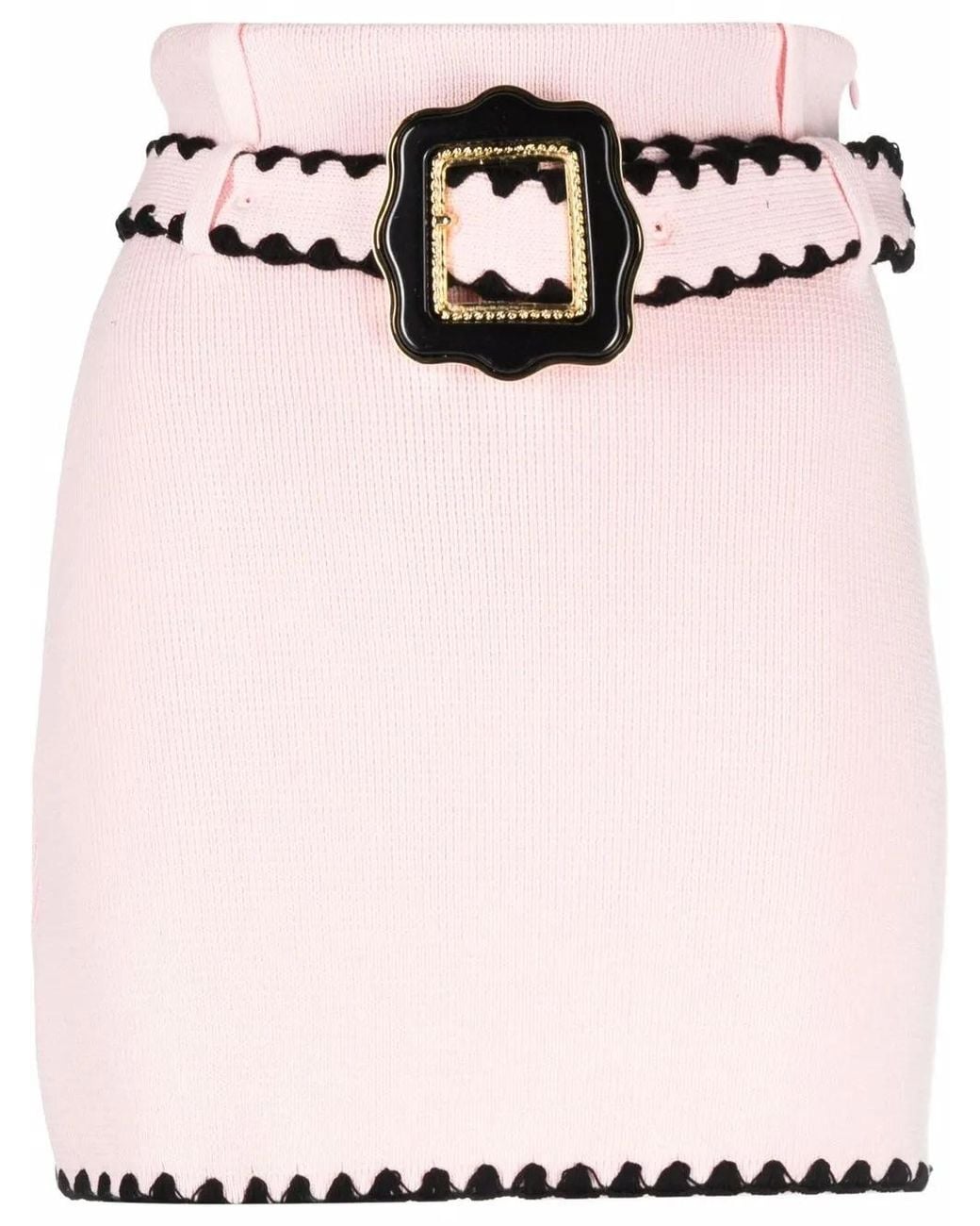 Minifalda Con Cinturón Cormio de color Pink