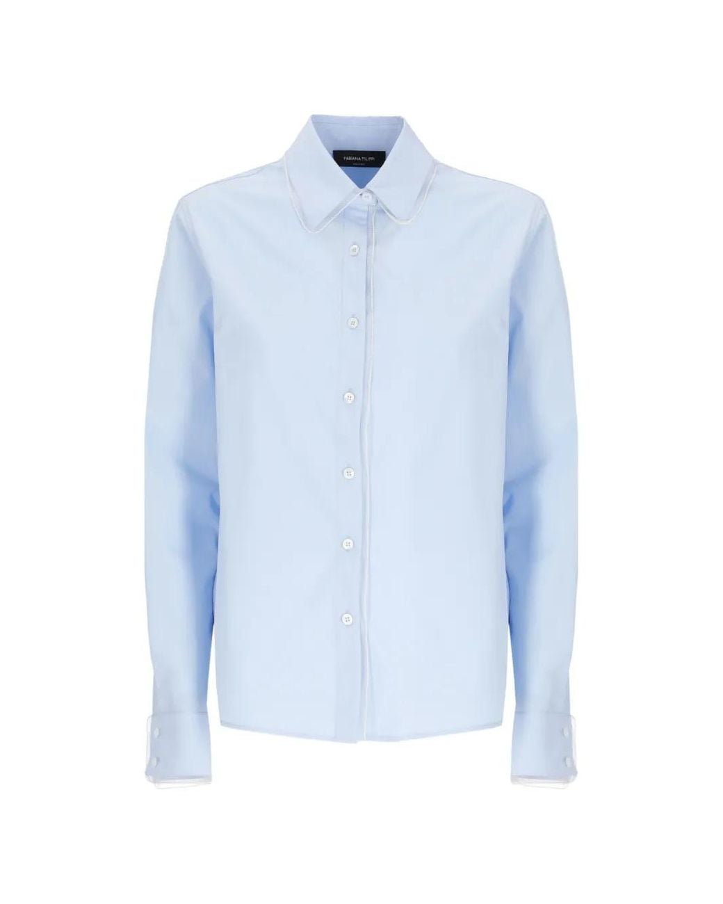 Fabiana Filippi Blue Poplin Shirt