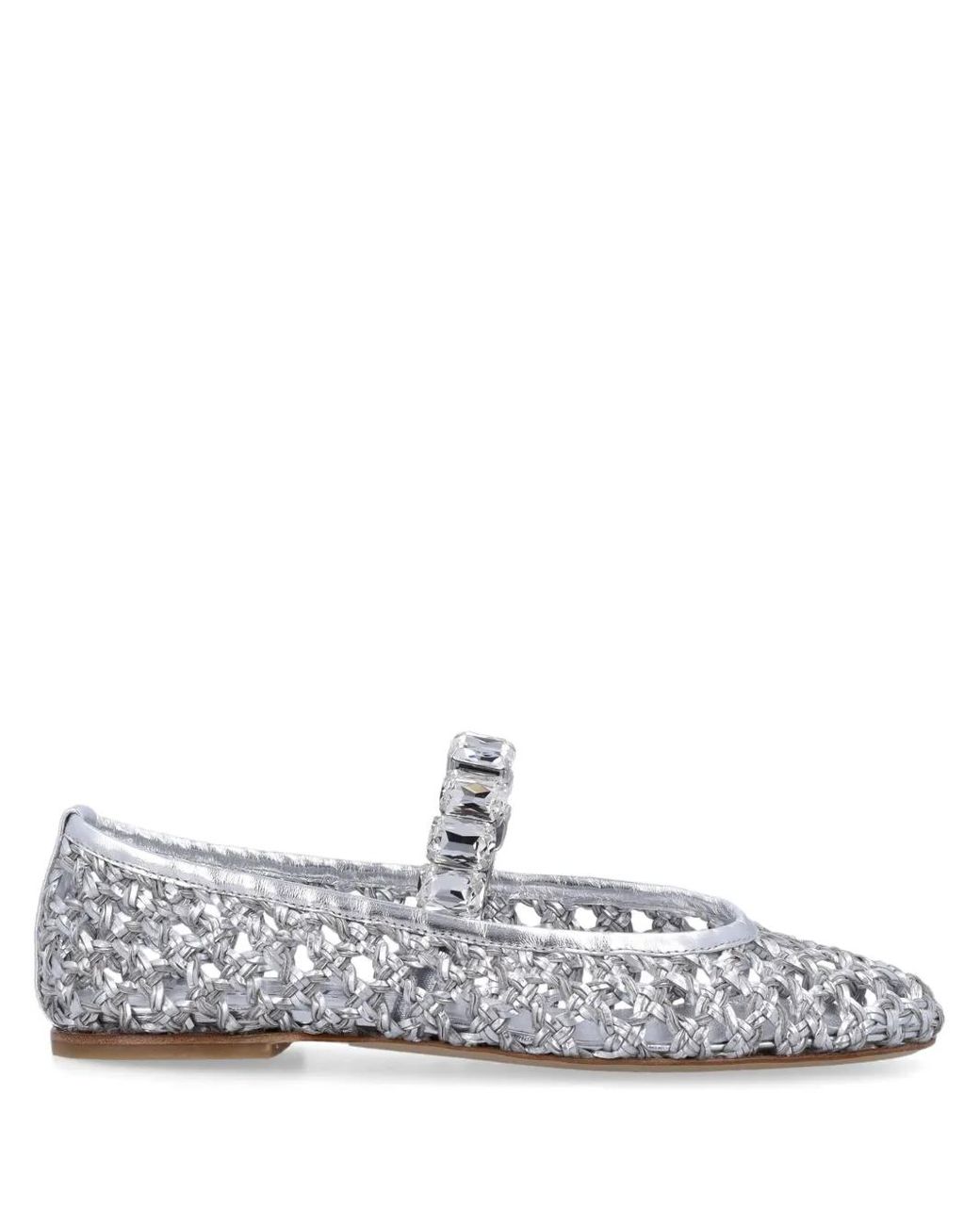 Casadei White Versilia Ballerina Shoes