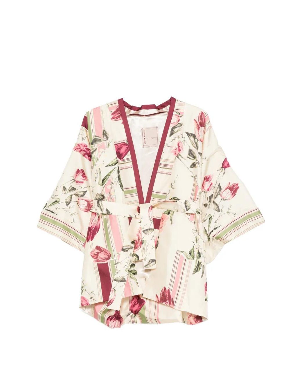 Antonio Marras Pink Floral-Print Belted Jacket