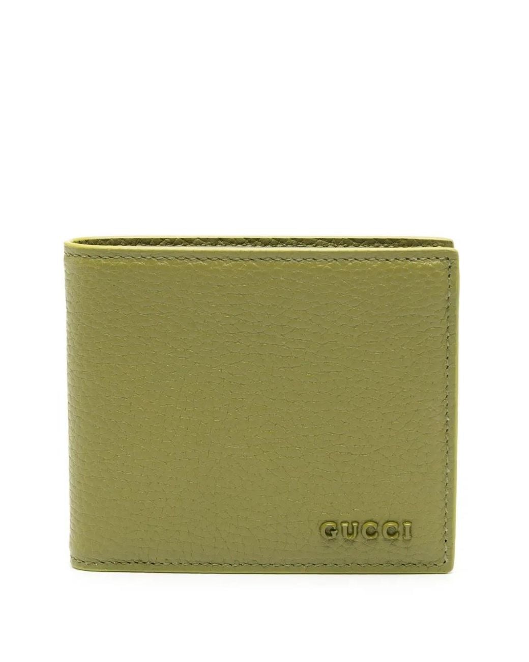 gucci-green-Leather-Bi-Fold-