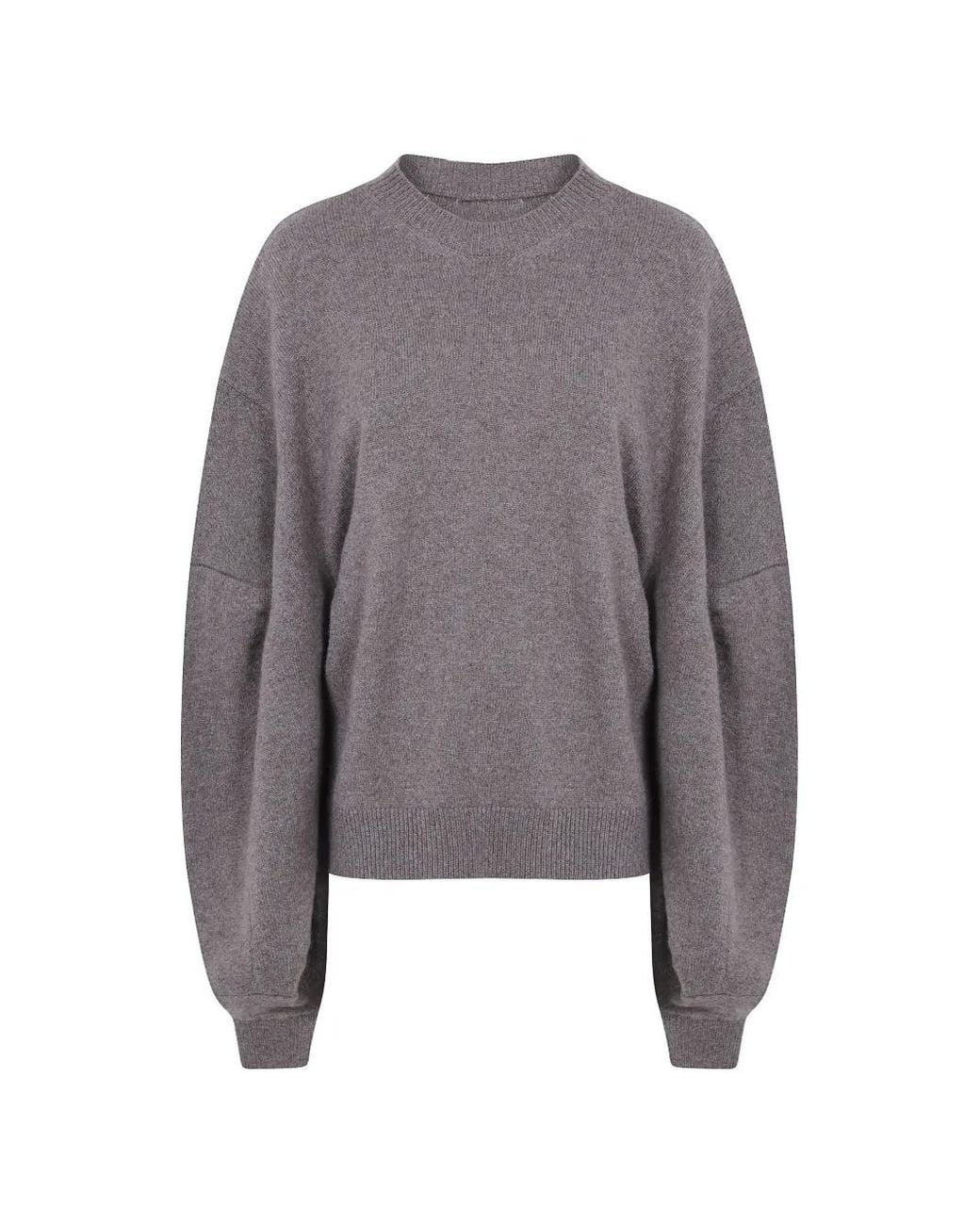 Uma Wang Gray Cashmere Dropped-Shoulder Sweater