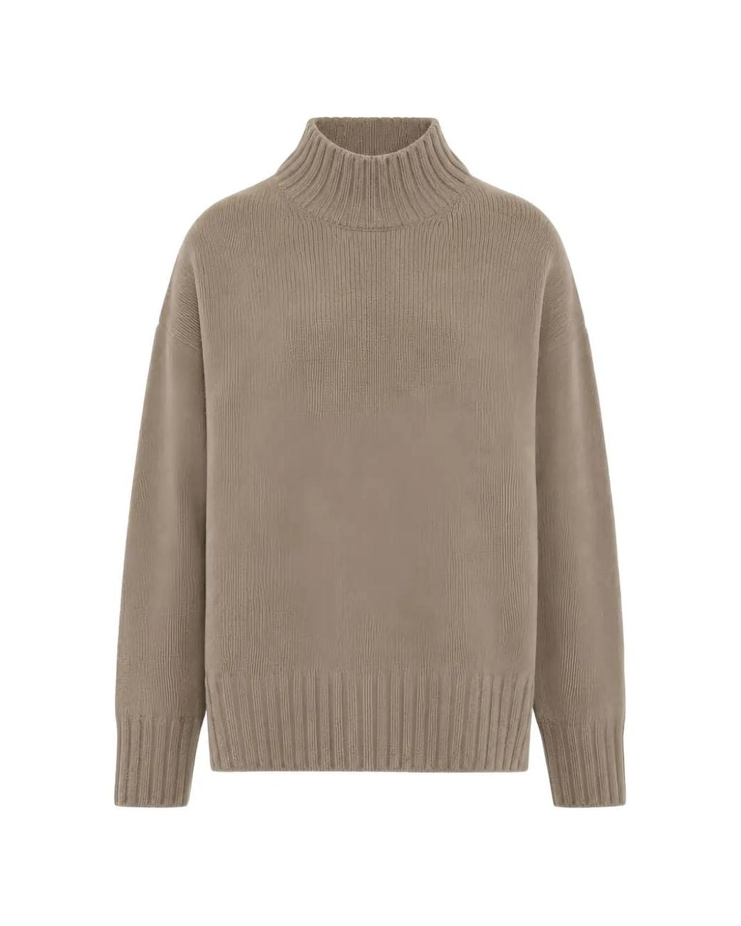 Malo Natural Ribbed-Knit Cashmere Sweater