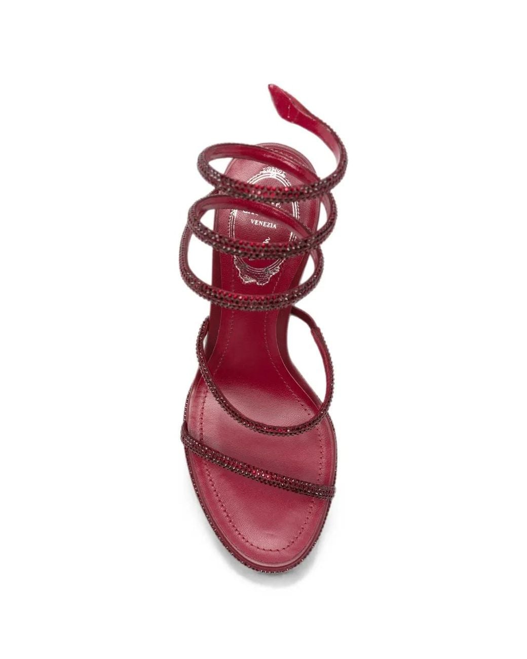 Rene Caovilla Pink Cleo Crystal-Embellished Sandals