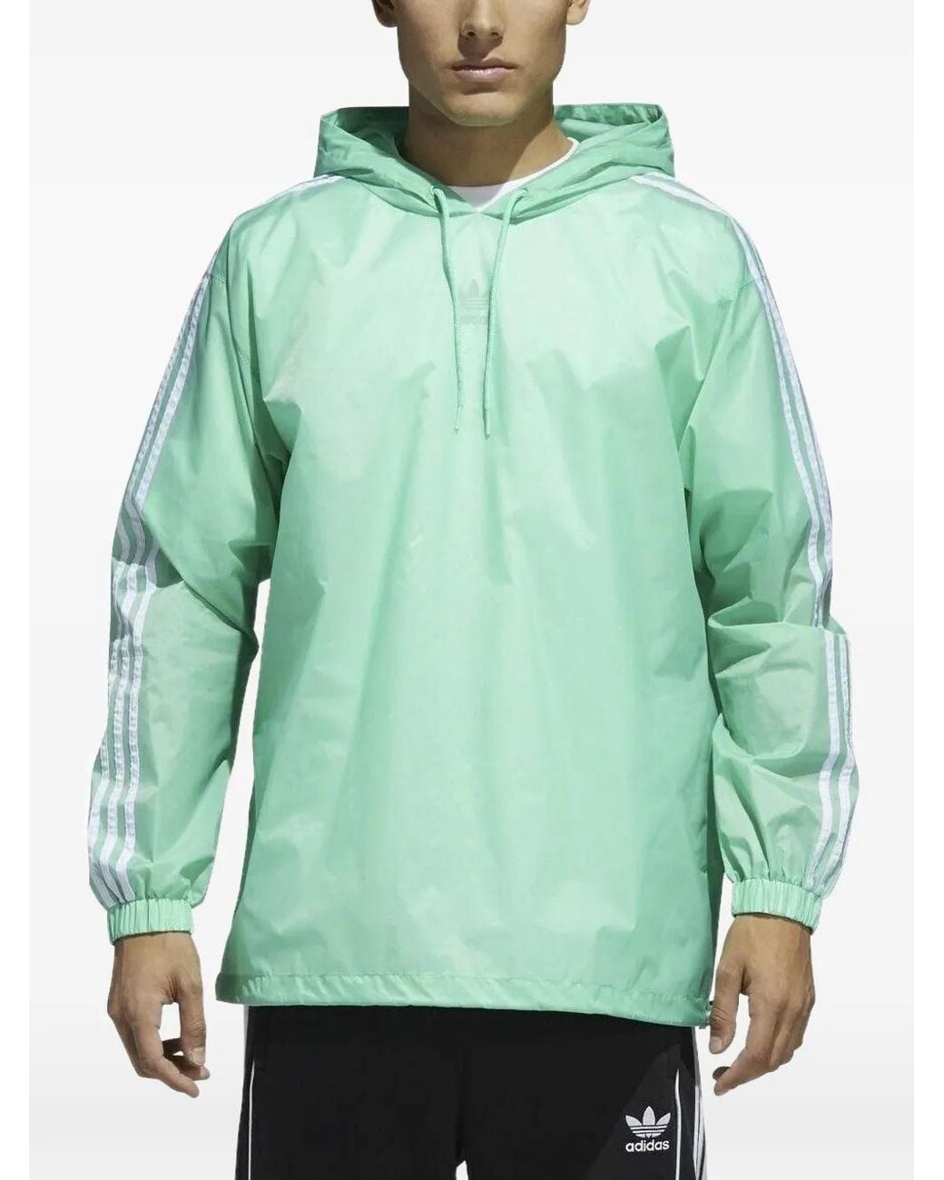 Adidas Green Windbreaker Hoodie for men