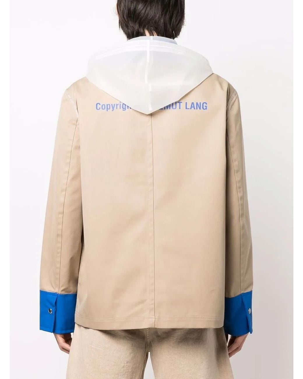 Helmut Lang Blue Colour-Block Single-Breasted Jacket