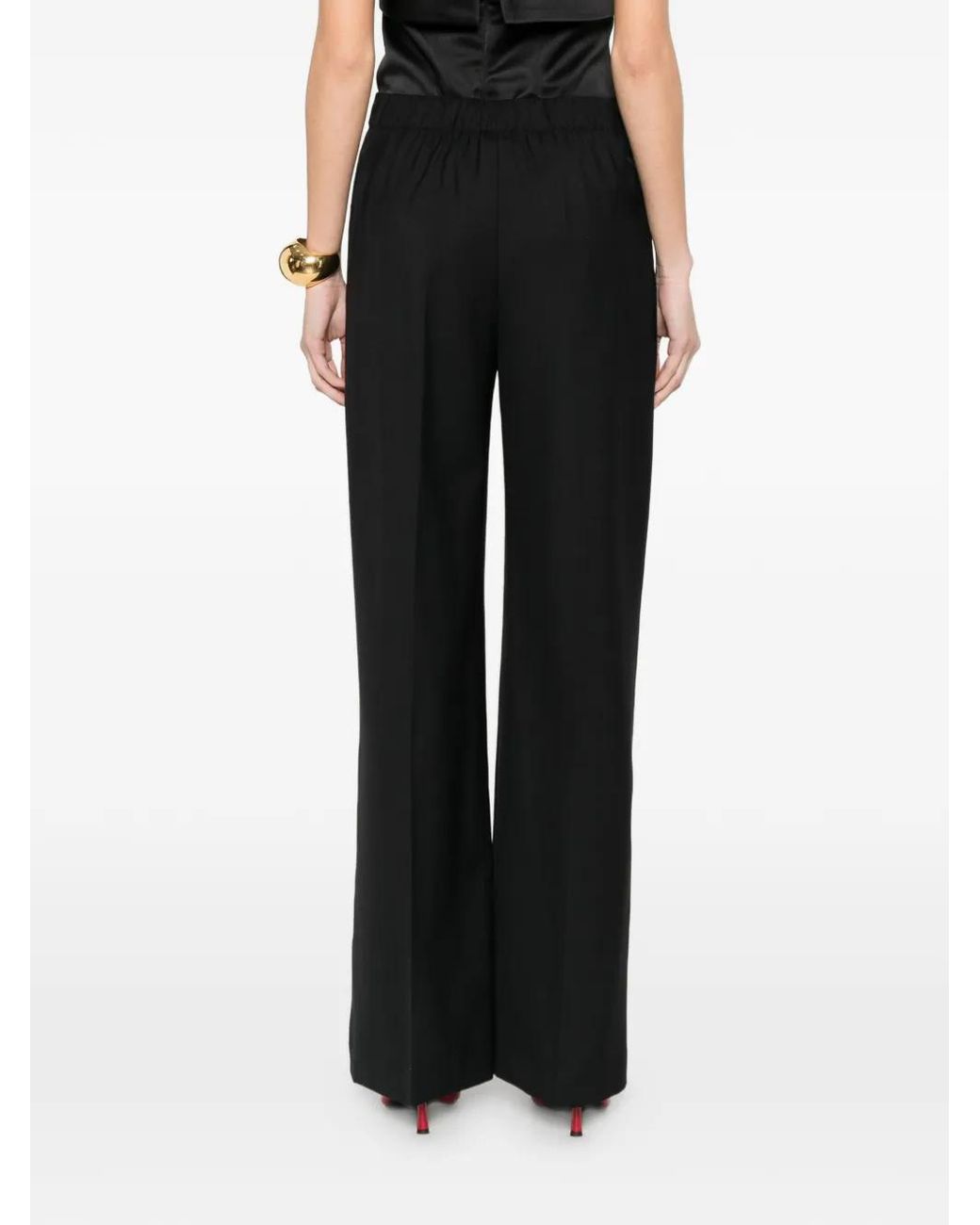 Erika Cavallini Semi Couture Black Welt-Pockets Trousers