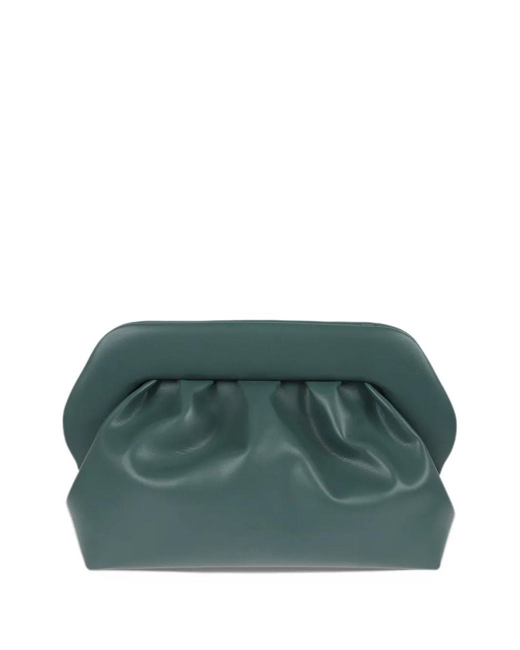 THEMOIRÈ Green Bios Ruched Clutch Bag