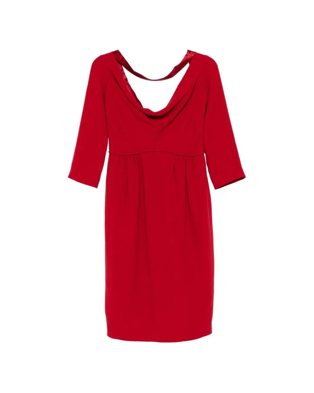 DSquared² Red Robe À Col Bénitier