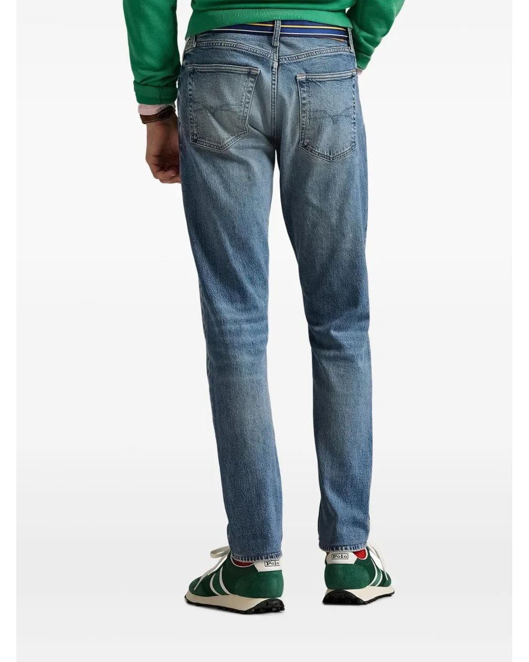 Polo Ralph Lauren Blue Logo-Patch Jeans for men