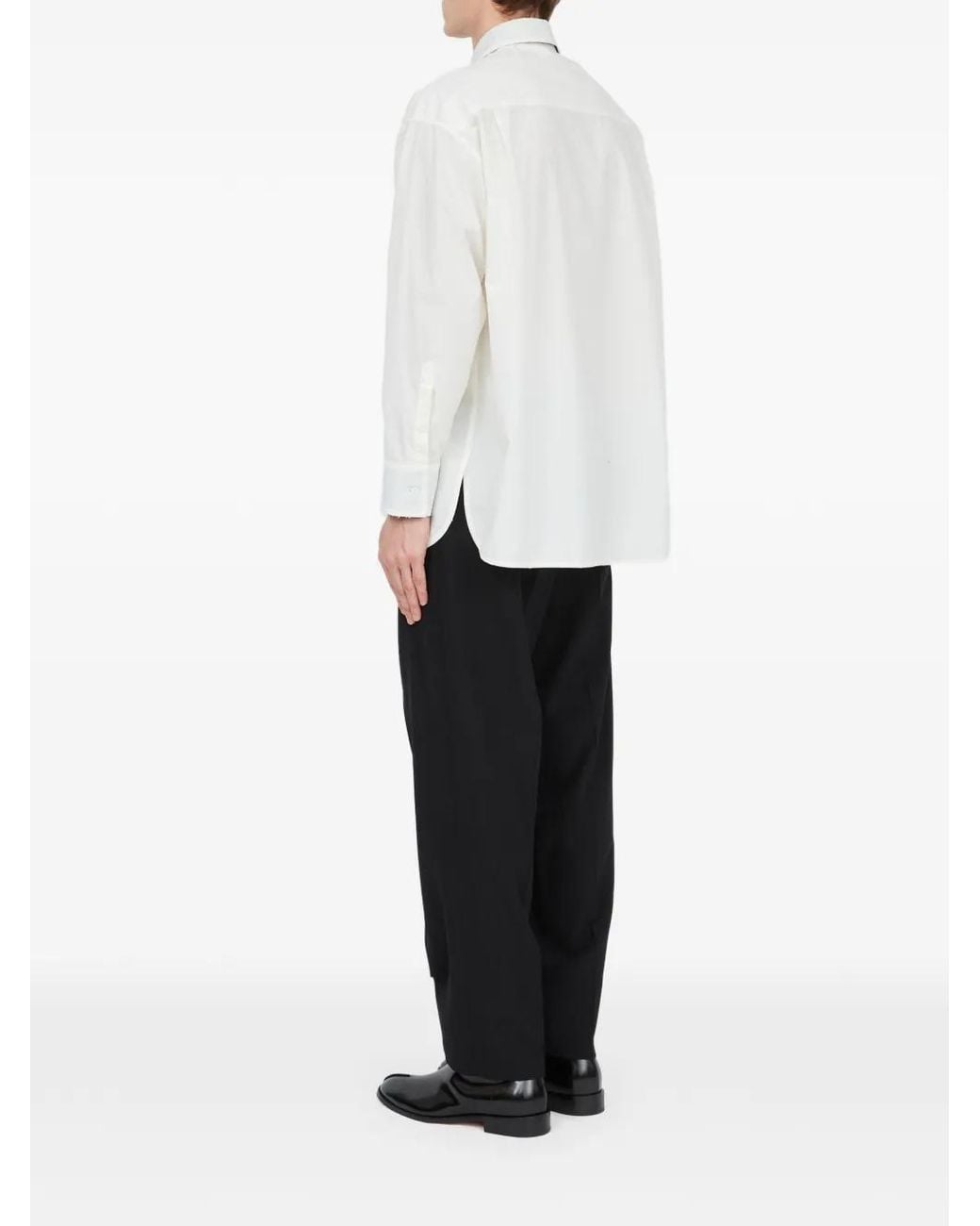 MM6 by Maison Margiela White Cotton Poplin Shirt for men