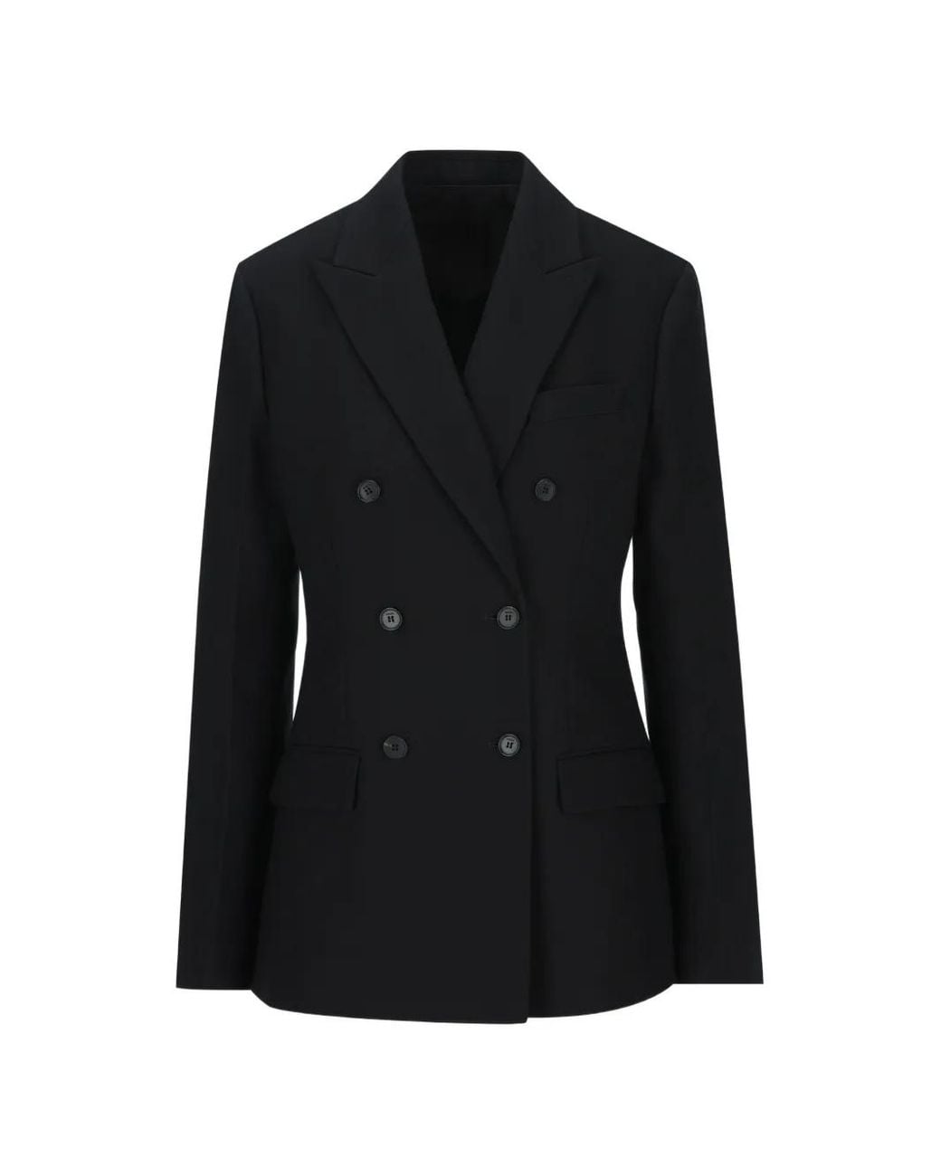Fendi Black Double-Breasted Cady Blazer