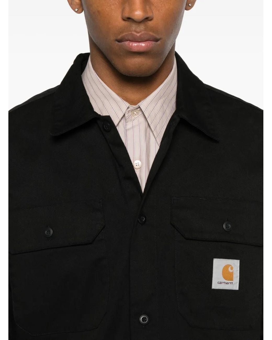 Carhartt Black Logo-Patch Shirt for men