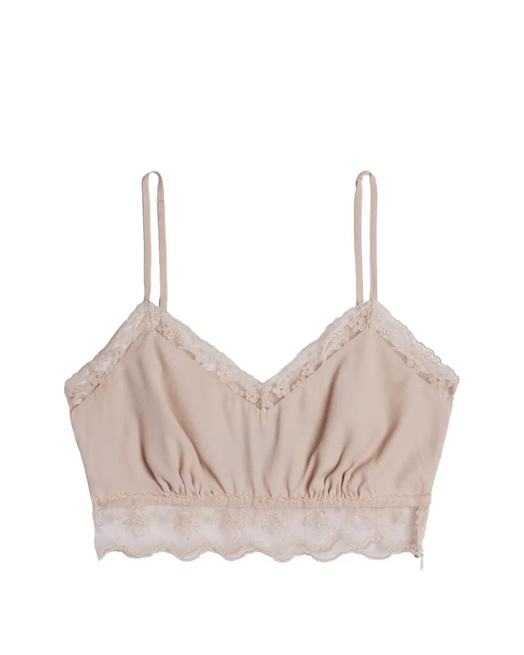 Simone Rocha Natural Lace-Trim Negligee Bralette